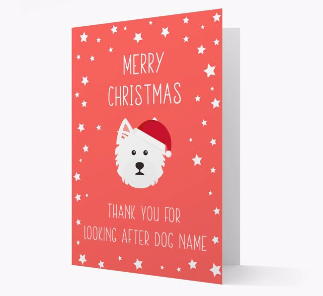 'Thank You' Christmas Card with your {breedFullName} Christmas Icon